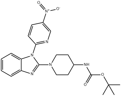 {1-[1-(5-Nitro-pyridin-2-yl)-1H-benzoiMidazol-2-yl]-piperidin-4-yl}-carbaMic acid tert-butyl ester, 98+% C22H26N6O4, MW: 438.49 Struktur