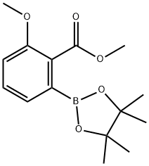 Methyl 2-methoxy-6-(tetramethyl-1,3,2-dioxaborolan-2-yl)benzoate Struktur