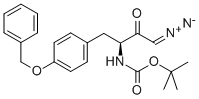 (S)-3-BOC-AMINO-1-DIAZO-3-(4'-BENZYLOXY)PHENYL-2-BUTANONE Struktur