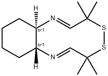 1,2,3,4,4a,12a-hexahydro-7,7,10,10-tetramethyl-7H,10H-8,9-dithia-5,12-diazabenzocyclodecene Struktur