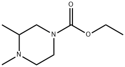 1-Piperazinecarboxylicacid,3,4-dimethyl-,ethylester(9CI) Struktur