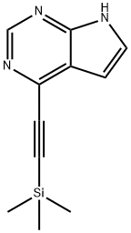 7H-Pyrrolo[2,3-d]pyriMidine, 4-[2-(triMethylsilyl)ethynyl]- Struktur