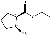 CIS-2-AMINO-CYCLOPENTANECARBOXYLIC ACID ETHYL ESTER Struktur