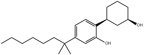 5-(1,1-Dimethylheptyl)-2-[(1S,3R)-3-hydroxycyclohexyl]phenol Struktur