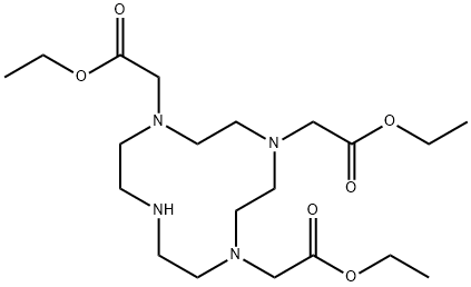 1,4,7-Tris(ethoxycarbonylmethyl)-1,4,7,10-tetraazacyclododecane Struktur