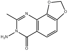 1,3-Dioxolo[4,5-h]quinazolin-6(7H)-one,  7-amino-8-methyl- Struktur