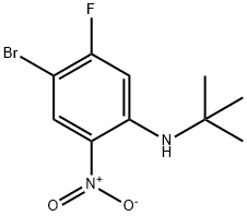 5-Bromo-2-(t-butylamino)-4-fluoro-1-nitrobenzene Struktur