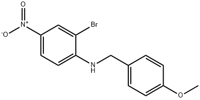 2-Bromo-N-(4-methoxybenzyl)-4-nitroaniline Struktur