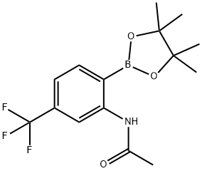 2-Acetamido-4-(trifluoromethyl)phenylboronic acid, Struktur