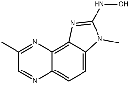 2-Hydroxyamino-3,8-dimethylimidazo[4,5-f]quinoxaline Struktur