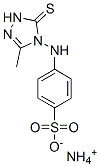 Benzenesulfonic acid, 4-((1,5-dihydro-3-methyl-5-thioxo-4H-1,2,4-triazol-4-yl)amino)-, ammonium salt Struktur