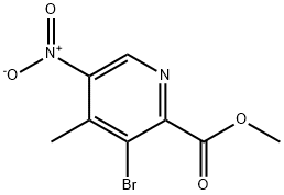 methyl 3-bromo-4-methyl-5-nitropicolinate Struktur