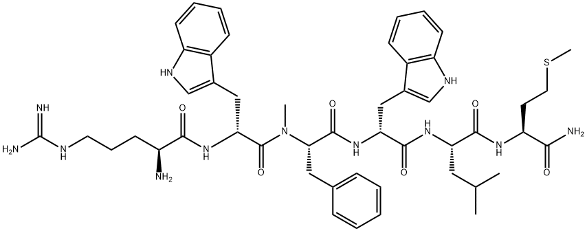 (ARG6,D-TRP7,9,N-ME-PHE8)-SUBSTANCE P (6-11) Struktur