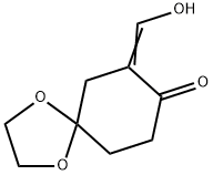 (Z)-7-(hydroxymethylene)-1,4-dioxaspiro[4.5]decan-8-one Struktur