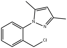 1-[2-(chloromethyl)phenyl]-3,5-dimethyl-1H-pyrazole Struktur