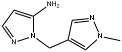 1-[(1-methyl-1H-pyrazol-4-yl)methyl]-1H-pyrazol-5-amine Struktur