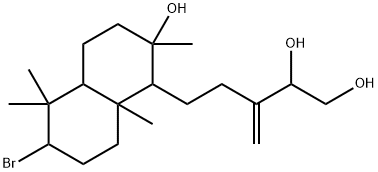 1,2-Pentanediol, 5-(6-bromodecahydro-2-hydroxy-2,5,5a,8a-tetramethyl-1 -naphthalenyl)-3-methylene- Struktur