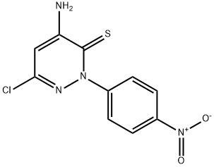 4-Amino-6-chloro-2-(4-nitrophenyl)-3(2H)pyridazinethione Struktur