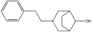 3-phenethyl-3-azabicyclo(3.2.1)octan-8-ol Struktur