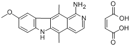 5,11-Dimethyl-9-methoxy-6H-pyrido(4,3-b)carbazol-1-amine maleate Struktur