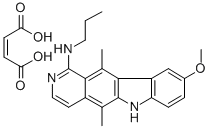 5,11-Dimethyl-9-methoxy-N-propyl-6H-pyrido(4,3-b)carbazol-1-amine male ate Struktur