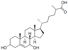 3,7-dihydroxy-5-cholestenoic acid Struktur