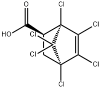 1,4,5,6,7,7-hexachlorobicyclo(2.2.1)hept-5-ene-2-carboxylic acid Struktur