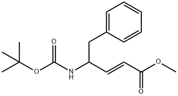 Methyl (2E)-4-[(tert-butoxycarbonyl)amino]-5-phenyl-2-pentenoate Struktur