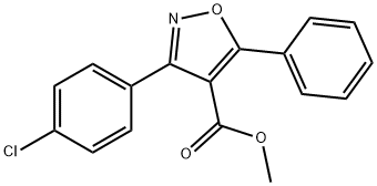 4-Isoxazolecarboxylicacid,3-(4-chlorophenyl)-5-phenyl-,methylester(9CI) Struktur