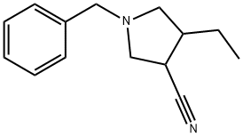 1-BENZYL-4-ETHYL-PYRROLIDINE-3-CARBONITRILE Struktur