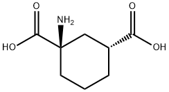 1,3-Cyclohexanedicarboxylicacid,1-amino-,(1R-cis)-(9CI) Struktur