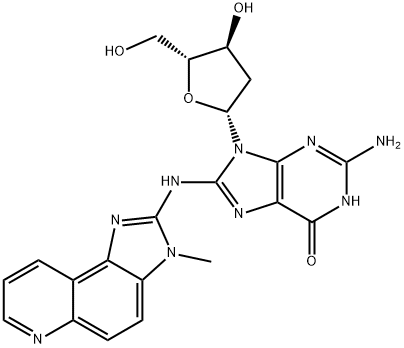 N-(deoxyguanosin-8-yl)-2-amino-3-methylimidazolo(4,5-f)quinoline Struktur