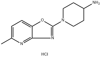 1-(5-methyl[1,3]oxazolo[4,5-b]pyridin-2-yl)piperidin-4-amine hydrochloride Struktur