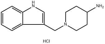 4-piperidinamine, 1-(1H-indol-3-ylmethyl)- Struktur