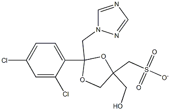 2-(2,4-DICHLOROPHENYL)-2-(1,2,4-TRIAZOL-1-YL METHYL)-1,3-DIOXALANE-4-YL METHYL METHANE SULFONATE Struktur