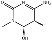 2(1H)-Pyrimidinone,4-amino-5-fluoro-5,6-dihydro-6-hydroxy-1-methyl-,cis- Struktur