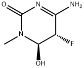 2(1H)-Pyrimidinone,4-amino-5-fluoro-5,6-dihydro-6-hydroxy-1-methyl-,trans- Struktur