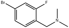 BenzeneMethanaMine, 4-broMo-2-fluoro-N,N-diMethyl- Struktur