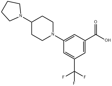 Benzoic acid, 3-(4-(pyrrolidin-1-yl)piperidin-1-yl)-5-(trifluoroMethyl)- Struktur