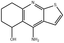 4-AMINO-5,6,7,8-TETRAHYDROTHIENO[2,3-B]QUINOLIN-5-OL Struktur