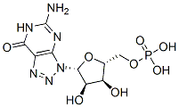 8-azaguanosine-5'-monophosphate Struktur