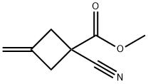 Cyclobutanecarboxylic acid, 1-cyano-3-methylene-, methyl ester (9CI) Struktur