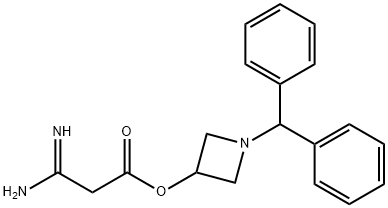 Propanoic  acid,  3-amino-3-imino,1-(diphenylmethyl)-3-azetidinyl  ester Struktur