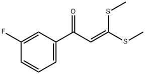 1-(3-FLUORO-PHENYL)-3,3-BIS-METHYLSULFANYL-PROPENONE Struktur