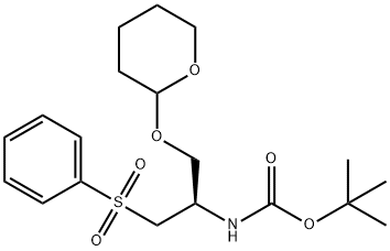 (2R)-2-BOC-AMINO-3-PHENYLSULFONYL-1-(2-TETRAHYDROPYRANYLOXY)PROPANE, 98 Struktur