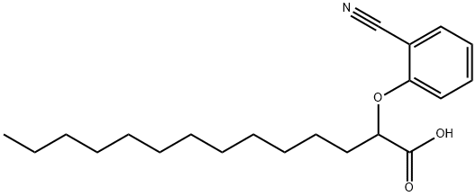 2-(2-Cyanophenoxy)tetradecanoic acid Struktur