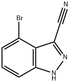 4-broMo-1H-indazole-3-carbonitrile Struktur