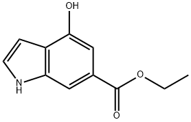 1H-Indole-6-carboxylic acid, 4-hydroxy-, ethyl ester Struktur