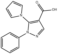 1-PHENYL-5-(1H-PYRROL-1-YL)-1H-PYRAZOLE-4-CARBOXYLIC ACID Struktur