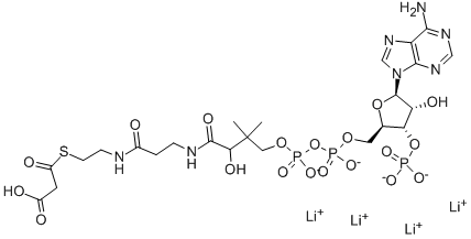 MALONYL COENZYME A TETRALITHIUM SALT Struktur